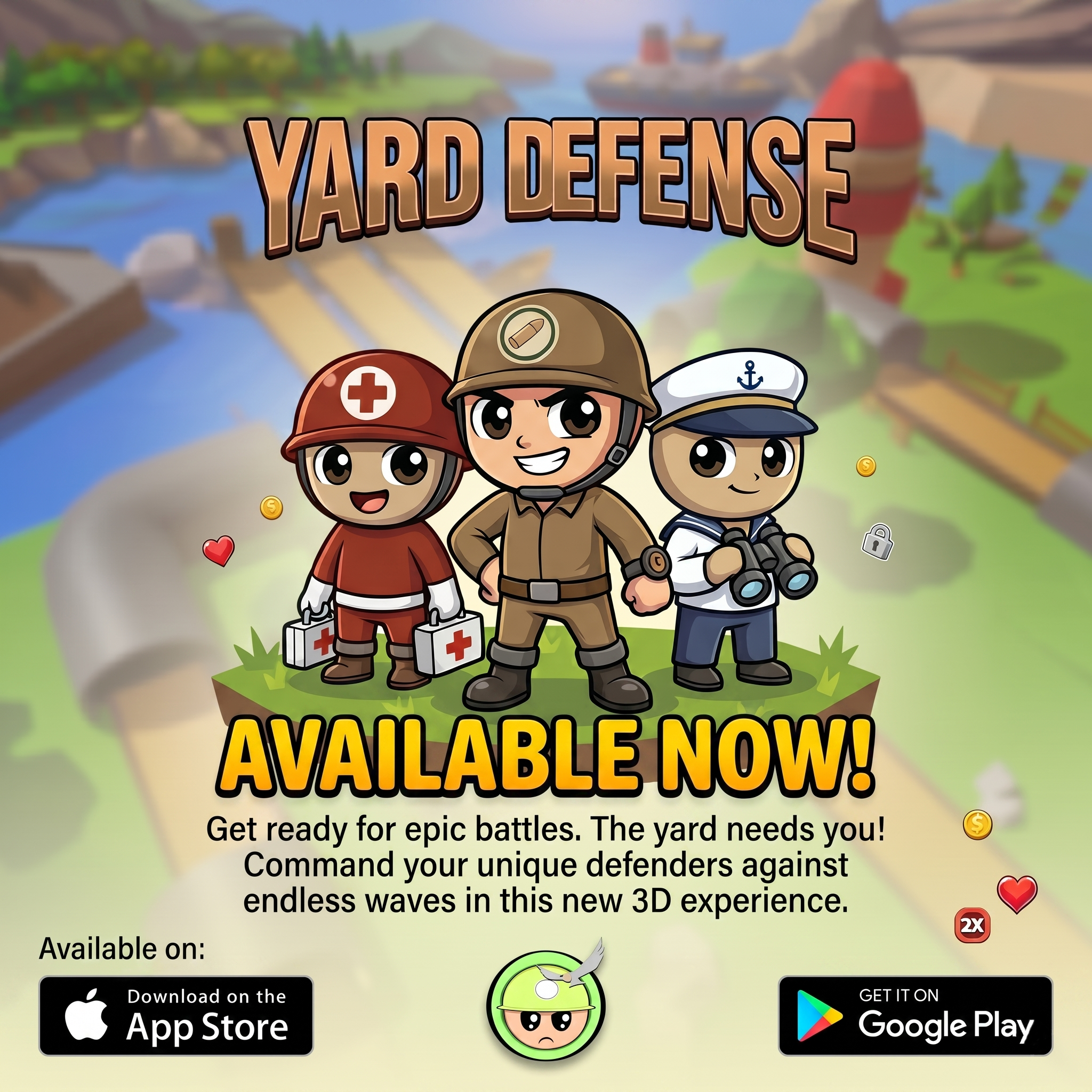 Yard Defense gameplay screenshot tower defense mobile